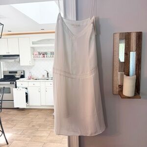 copper & elle white slip dress 